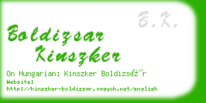 boldizsar kinszker business card